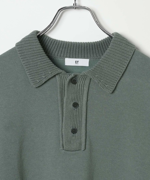 BAYFLOW(ベイフロー)の「【EF(エフ)】ニットポロシャツ(MEN)(ポロシャツ・メンズ・ブラック/クリアグリーン・LARGE/MEDIUM)」の6枚目の写真