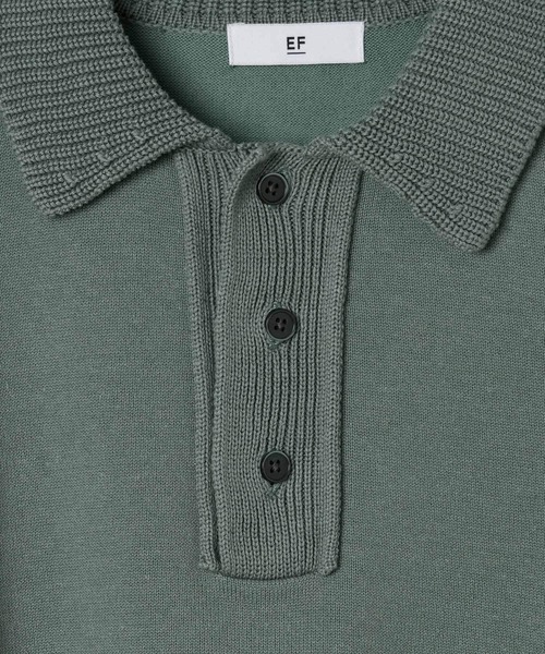 BAYFLOW(ベイフロー)の「【EF(エフ)】ニットポロシャツ(MEN)(ポロシャツ・メンズ・ブラック/クリアグリーン・LARGE/MEDIUM)」の11枚目の写真
