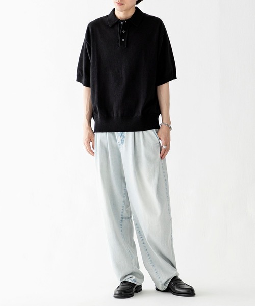 BAYFLOW(ベイフロー)の「【EF(エフ)】ニットポロシャツ(MEN)(ポロシャツ・メンズ・ブラック/クリアグリーン・LARGE/MEDIUM)」の15枚目の写真