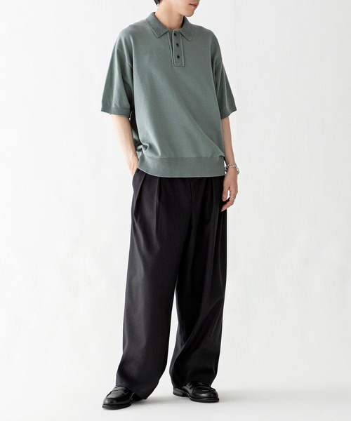 BAYFLOW(ベイフロー)の「【EF(エフ)】ニットポロシャツ(MEN)(ポロシャツ・メンズ・ブラック/クリアグリーン・LARGE/MEDIUM)」の14枚目の写真