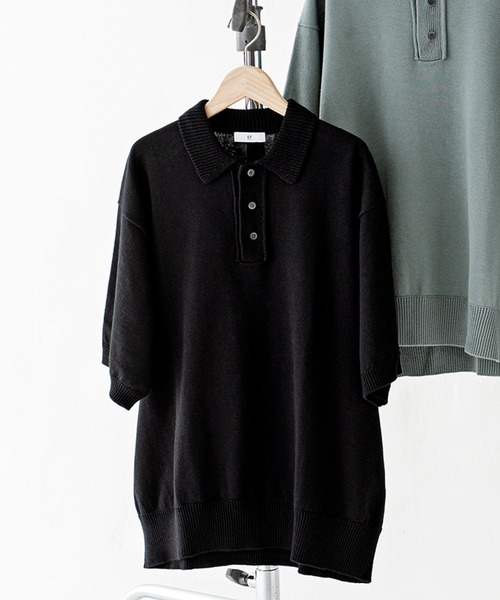 BAYFLOW(ベイフロー)の「【EF(エフ)】ニットポロシャツ(MEN)(ポロシャツ・メンズ・ブラック/クリアグリーン・LARGE/MEDIUM)」の13枚目の写真