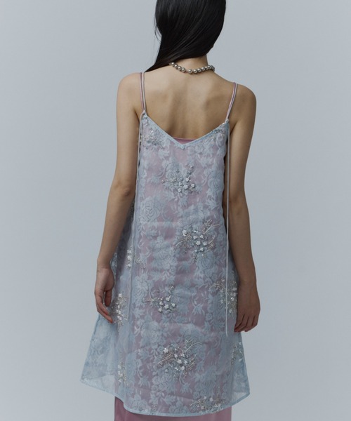 yae(ヤエ)の「Flower spangle layered dress / フラワースパンコールレイヤードドレス(ワンピース・レディース・ライトブルー・FREE)」の16枚目の写真