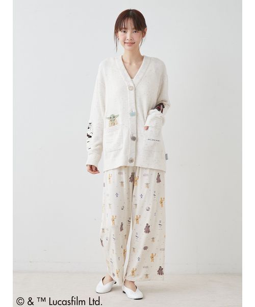 gelato pique(ジェラートピケ)の「【STAR WARS】【レディース】総柄ロングパンツ(ルームウェア/パジャマ・レディース・クリーム/ミント・F)」の12枚目の写真