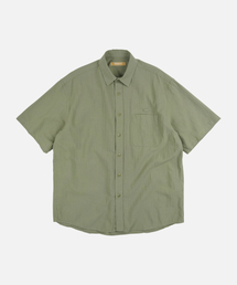 OG DOBBY WEAVE SEERSUCKER HALF SHIRT _ OLIVE