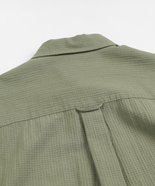 FRIZMWORKS(フリズムワークス)の「OG DOBBY WEAVE SEERSUCKER HALF SHIRT _ OLIVE(シャツ/ブラウス・メンズ・その他・SMALL/MEDIUM/LARGE/X-LARGE)」の6枚目の写真