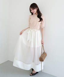 EIMY ISTOIRE | TULLE WRAP RIBBON SKIRT(スカート)
