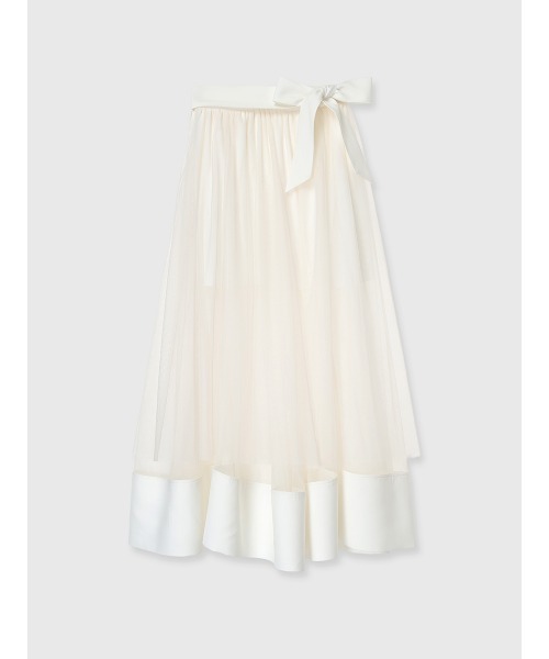 EIMY ISTOIRE(エイミーイストワール)の「TULLE WRAP RIBBON SKIRT(スカート・レディース・ブラック/ピンク/ホワイト・36/38)」の6枚目の写真