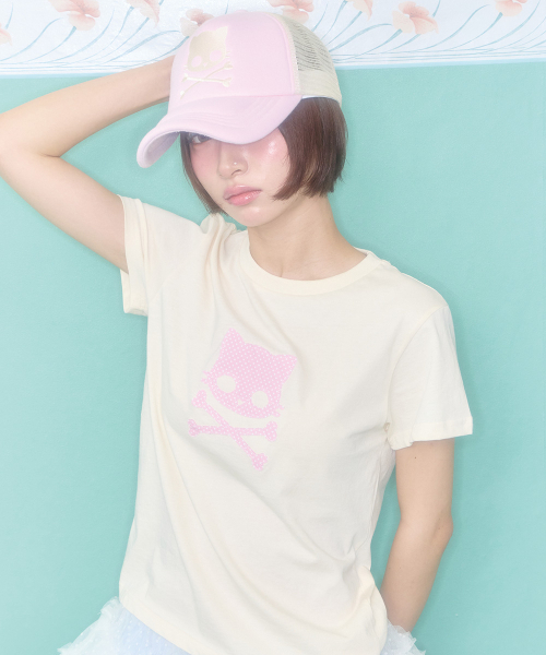SHAKIRI(シャキリ)の「キリスカルパッチTシャツ(クリーム)(Tシャツ/カットソー・レディース・その他・FREE)」の1枚目の写真