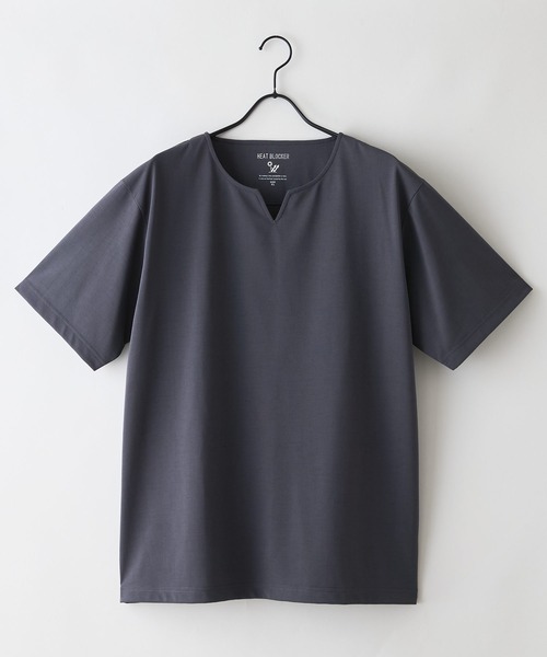LB/S (エルビーエス)の「【HEAT BLOCKER/ヒートブロッカー】【まるで着る日傘!遮熱&UVカット】コットンライク キーネックTシャツ 吸水速乾 アンチピリング イージーケア ユニセックス(Tシャツ/カットソー・メンズ・ホワイト/チャコールグレー/ブラック/カーキ・LARGE/X-LARGE/MEDIUM)」の15枚目の写真