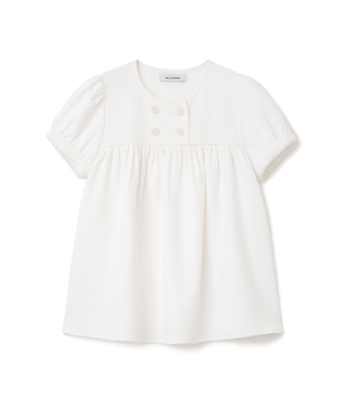 MILLO WOMEN（ミロウーマン）の「テクスチャーパフブラウス[ホワイト]（シャツ/ブラウス・レディース・その他・SMALL/MEDIUM）」の2枚目の写真