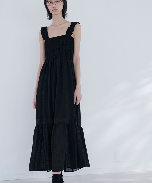 Nora Lily elle(ノラリリーエル)の「still dress(ワンピース・レディース・ライトブルー/ブラック/ネイビー・FREE)」の19枚目の写真