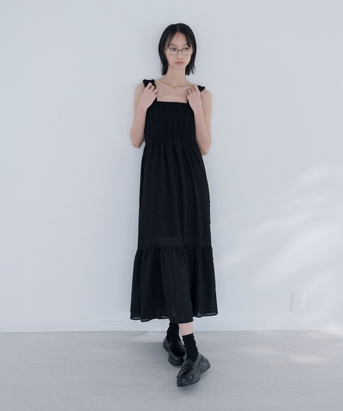 Nora Lily elle(ノラリリーエル)の「still dress(ワンピース・レディース・ライトブルー/ブラック/ネイビー・FREE)」の11枚目の写真