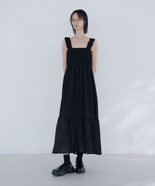 Nora Lily elle(ノラリリーエル)の「still dress(ワンピース・レディース・ライトブルー/ブラック/ネイビー・FREE)」の13枚目の写真