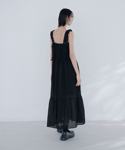 Nora Lily elle(ノラリリーエル)の「still dress(ワンピース・レディース・ライトブルー/ブラック/ネイビー・FREE)」の4枚目の写真