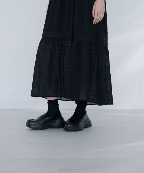 Nora Lily elle(ノラリリーエル)の「still dress(ワンピース・レディース・ライトブルー/ブラック/ネイビー・FREE)」の7枚目の写真