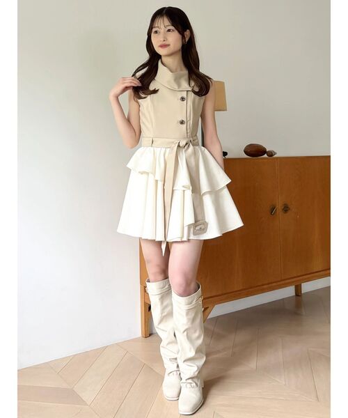 dazzlin(ダズリン)の「ベルトラウンドロングブーツ(ブーツ・レディース・ブラウン/ブラック/アイボリー・LARGE/MEDIUM)」の15枚目の写真