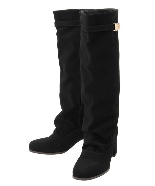 dazzlin(ダズリン)の「ベルトラウンドロングブーツ(ブーツ・レディース・ブラウン/ブラック/アイボリー・LARGE/MEDIUM)」の10枚目の写真