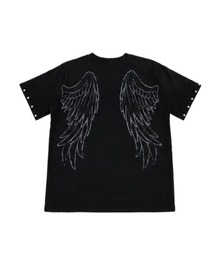 Never mind the XU（ネバーマインドザエックスユー）の「【Never mind the XU】dark angel wash tee / 【ネバーマインド ザ エックスユー】ダークエンジェルウォッシュ半袖Tシャツ（Tシャツ/カットソー）」