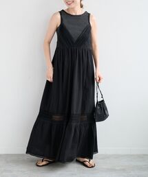 コットンローンカラーキャミワンピース