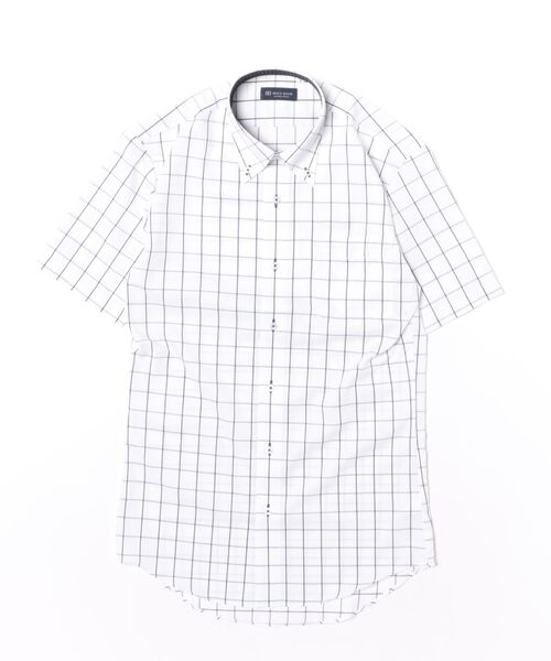 TOKYO SHIRTS（トウキョウシャツ）の「【吸水速乾】 形態安定ノンアイロン ボタンダウン 半袖ビジネスワイシャツ（ビジネスシャツ・メンズ・ブルー・首回り42cm/首回り43cm/首回り41cm/首回り39cm/首回り37cm）」の6枚目の写真