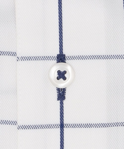 TOKYO SHIRTS（トウキョウシャツ）の「【吸水速乾】 形態安定ノンアイロン ボタンダウン 半袖ビジネスワイシャツ（ビジネスシャツ・メンズ・ブルー・首回り42cm/首回り43cm/首回り41cm/首回り39cm/首回り37cm）」の4枚目の写真