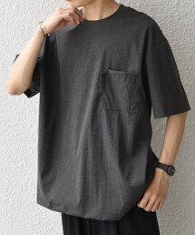 SHIPS any:〈接触冷感/UVカット〉VEILICE リラックス クルーネック ポケット Tシャツ(セットアップ対応)◇