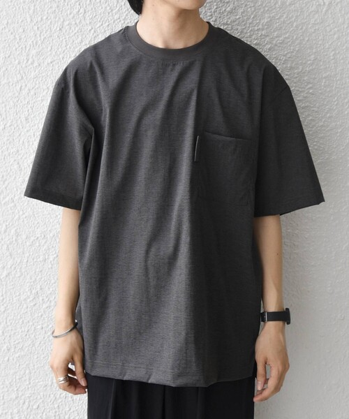 SHIPS any(シップス エニィ)の「SHIPS any:〈接触冷感/UVカット〉VEILICE リラックス クルーネック ポケット Tシャツ(セットアップ対応)◇(Tシャツ/カットソー・メンズ・チャコールグレー/オリーブ/ライトグレー・MEDIUM/X-LARGE/LARGE)」の14枚目の写真