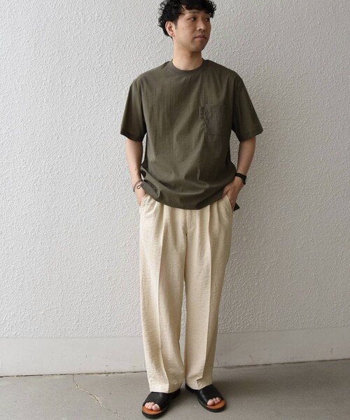 SHIPS any(シップス エニィ)の「SHIPS any:〈接触冷感/UVカット〉VEILICE リラックス クルーネック ポケット Tシャツ(セットアップ対応)◇(Tシャツ/カットソー・メンズ・チャコールグレー/オリーブ/ライトグレー・MEDIUM/X-LARGE/LARGE)」の17枚目の写真