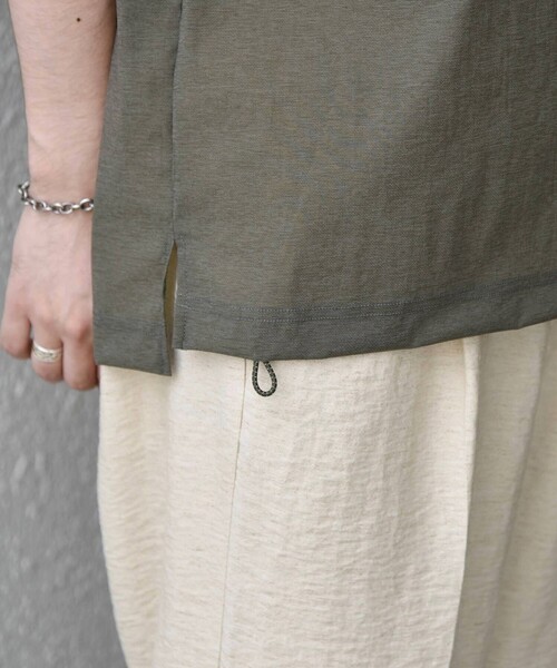 SHIPS any(シップス エニィ)の「SHIPS any:〈接触冷感/UVカット〉VEILICE リラックス クルーネック ポケット Tシャツ(セットアップ対応)◇(Tシャツ/カットソー・メンズ・チャコールグレー/オリーブ/ライトグレー・MEDIUM/X-LARGE/LARGE)」の22枚目の写真