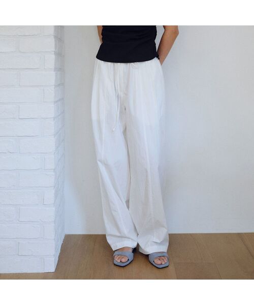 URAGO(ユラーゴ)の「Double string line pants(その他パンツ・レディース・ブラック/ライトカーキ/ライトピンク/ホワイト・FREE)」の2枚目の写真