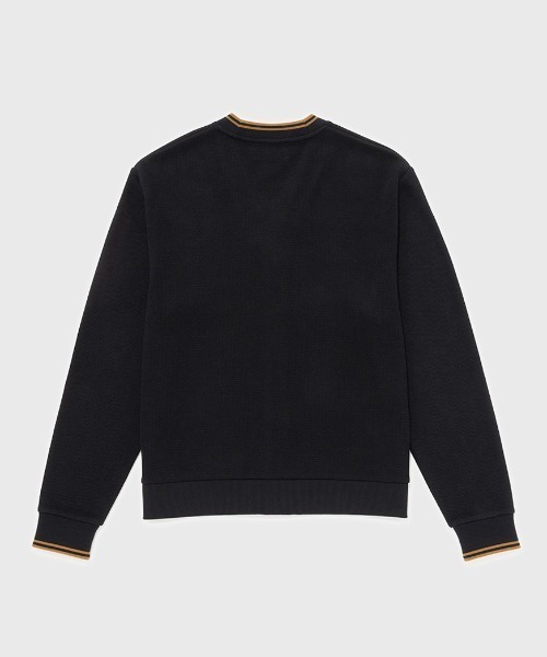 FRED PERRY(フレッドペリー)の「【先行予約受付中】Tipped Pique Cardigan/ティップド鹿の子カーディガン(カーディガン/ボレロ・メンズ・ブラック・L/M/S)」の7枚目の写真