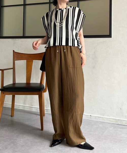 un dix cors（アンディコール）の「シアーパンツ（その他パンツ・レディース・ブラック/グレー/モカ・FREE）」の8枚目の写真