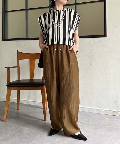 un dix cors（アンディコール）の「シアーパンツ（その他パンツ・レディース・ブラック/グレー/モカ・FREE）」の10枚目の写真