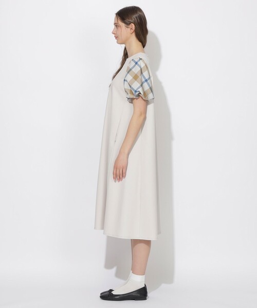 CB CRESTBRIDGE(シービークレストブリッジ)の「【Meシリーズ】パフスリーブチェックワンピース(ワンピース・レディース・ホワイト系その他/ブルー系その他4/ダークネイビー/ベビーピンク・M/S)」の5枚目の写真