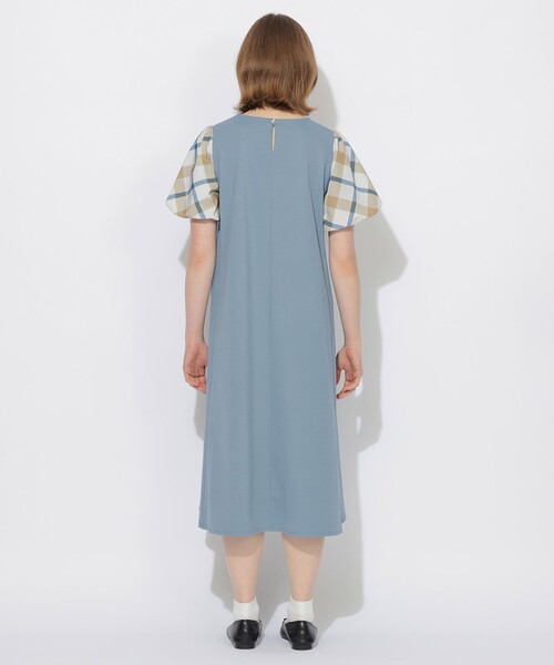 CB CRESTBRIDGE(シービークレストブリッジ)の「【Meシリーズ】パフスリーブチェックワンピース(ワンピース・レディース・ホワイト系その他/ブルー系その他4/ダークネイビー/ベビーピンク・M/S)」の18枚目の写真