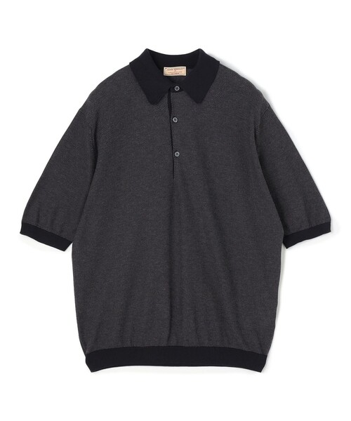 JOHN SMEDLEY(ジョンスメドレー)の「【別注】JOHN SMEDLEY 30Gハニカム編み ニットポロ ISIS(ニット/セーター・メンズ・ブラウン系その他/グリーン系その他/ブルー系その他・M/S/L)」の1枚目の写真