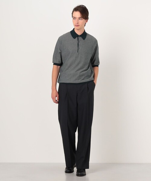 JOHN SMEDLEY(ジョンスメドレー)の「【別注】JOHN SMEDLEY 30Gハニカム編み ニットポロ ISIS(ニット/セーター・メンズ・ブラウン系その他/グリーン系その他/ブルー系その他・M/S/L)」の4枚目の写真