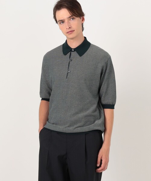 JOHN SMEDLEY(ジョンスメドレー)の「【別注】JOHN SMEDLEY 30Gハニカム編み ニットポロ ISIS(ニット/セーター・メンズ・ブラウン系その他/グリーン系その他/ブルー系その他・M/S/L)」の5枚目の写真