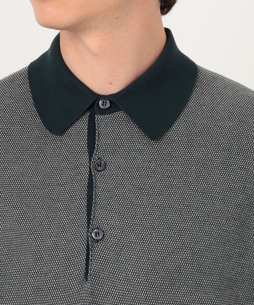 JOHN SMEDLEY(ジョンスメドレー)の「【別注】JOHN SMEDLEY 30Gハニカム編み ニットポロ ISIS(ニット/セーター・メンズ・ブラウン系その他/グリーン系その他/ブルー系その他・M/S/L)」の9枚目の写真