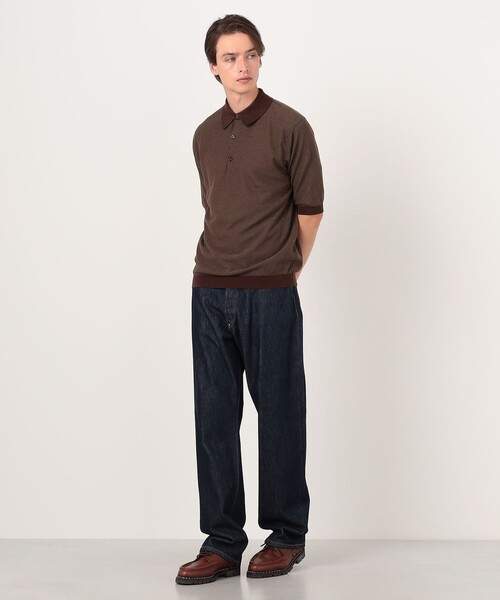 JOHN SMEDLEY(ジョンスメドレー)の「【別注】JOHN SMEDLEY 30Gハニカム編み ニットポロ ISIS(ニット/セーター・メンズ・ブラウン系その他/グリーン系その他/ブルー系その他・M/S/L)」の14枚目の写真