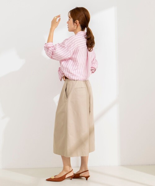 NOLLEY’S(ノーリーズ)の「ウォッシャブルストライプオーバーシャツ(シャツ/ブラウス・レディース・ピンク系その他3/ブルー系その他3・38)」の9枚目の写真