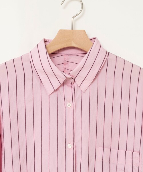 NOLLEY’S(ノーリーズ)の「ウォッシャブルストライプオーバーシャツ(シャツ/ブラウス・レディース・ピンク系その他3/ブルー系その他3・38)」の3枚目の写真