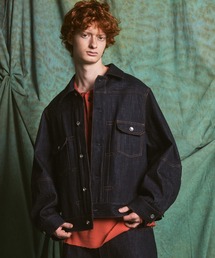 MAISON SPECIAL | 《UNISEX》Ovoid Sleeve Prime-Over Trucker Jacket/オボイドスリーブプライムオーバートラッカージャケット【MAISON SPECIAL/メゾンスペシャル】■セットアップ対応■(デニムジャケット)