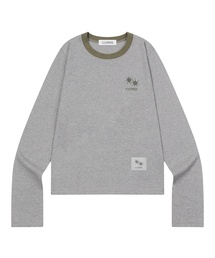 ロラ スモールロゴ ラウンドネック 配色 長袖Tシャツ (3カラー)