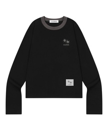 ロラ スモールロゴ ラウンドネック 配色 長袖Tシャツ (3カラー)