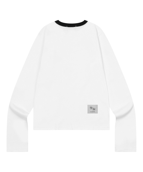 COIRIS(コイリス)の「ロラ スモールロゴ ラウンドネック 配色 長袖Tシャツ (3カラー)(Tシャツ/カットソー・レディース・ブラック/ホワイト/ライトグレー・FREE)」の14枚目の写真