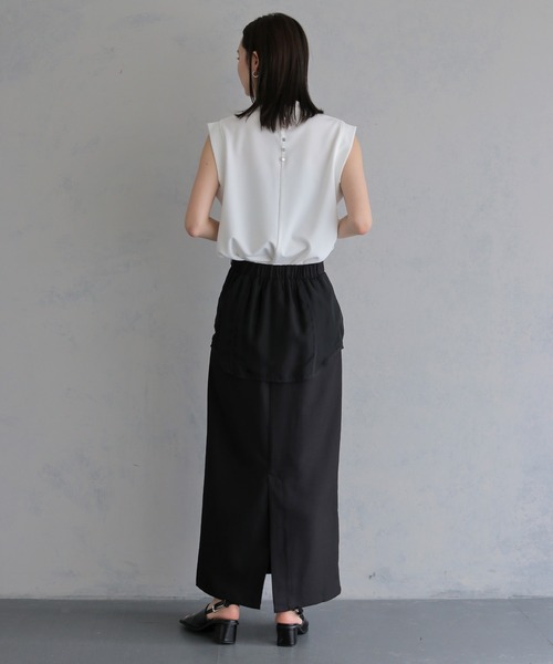 &g'aime(アンジェム)の「【&g'aime 】バックデザイントップス Back Design Top(Tシャツ/カットソー・レディース・ブラック/ホワイト・FREE)」の13枚目の写真