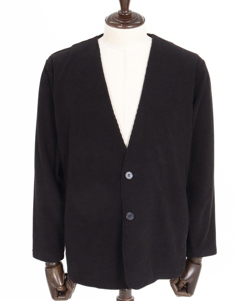 CAMBIO（カンビオ）の「mj11735- サッカーコーデュロイノーカラージャケット(CA04-65427)（ノーカラージャケット・メンズ・チャコール/ブラック・M/L/XL）」の14枚目の写真