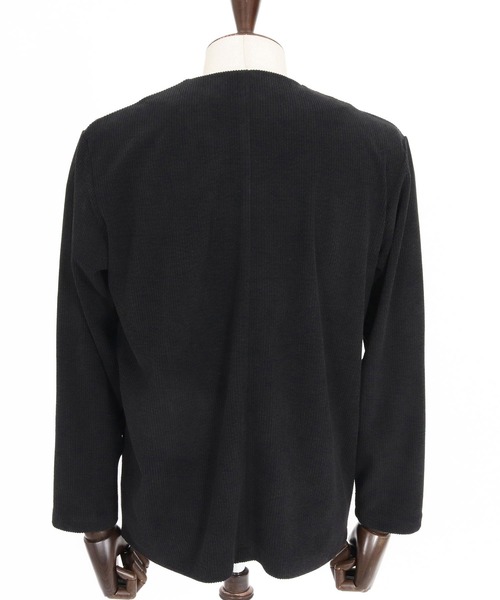 CAMBIO（カンビオ）の「mj11735- サッカーコーデュロイノーカラージャケット(CA04-65427)（ノーカラージャケット・メンズ・チャコール/ブラック・M/L/XL）」の15枚目の写真