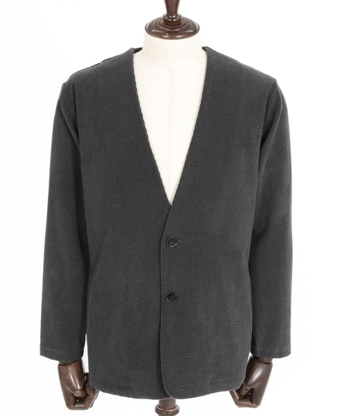 CAMBIO（カンビオ）の「mj11735- サッカーコーデュロイノーカラージャケット(CA04-65427)（ノーカラージャケット・メンズ・チャコール/ブラック・M/L/XL）」の16枚目の写真